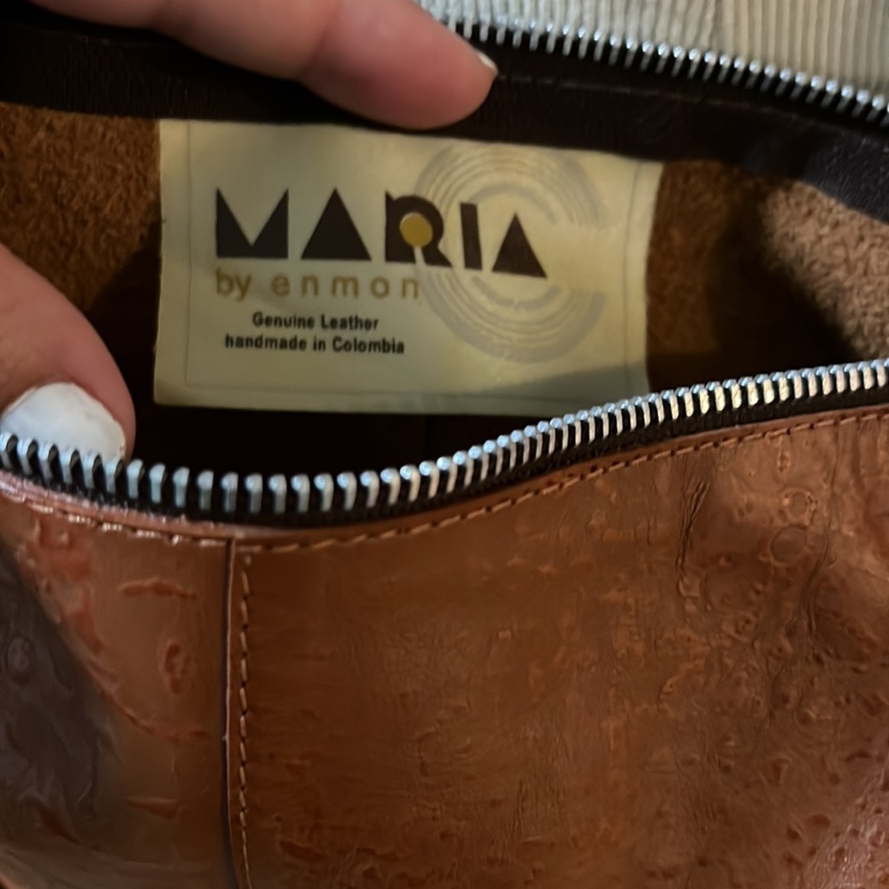 MARIA by enmon genuine leather bag with small matching bag - Picture 4 of 6